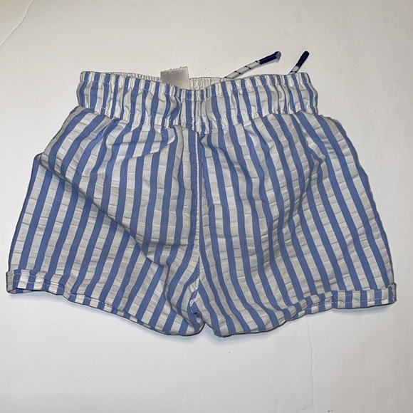 Cat & Jack blue and white stripe seersucker swim trunks sailboat embroidered 2T - Picture 2 of 2